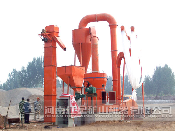 碳酸鈣粉磨粉生產線現(xiàn)場